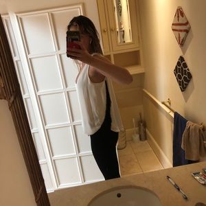 Size 4 Derek Lam White/Black Fringe Shirt